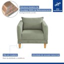 Ver imagem 3 de Poltrona para Sala de Estar Pés em Madeira Melina