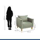 Ver mais imagens de Poltrona para Sala de Estar Pés em Madeira Melina