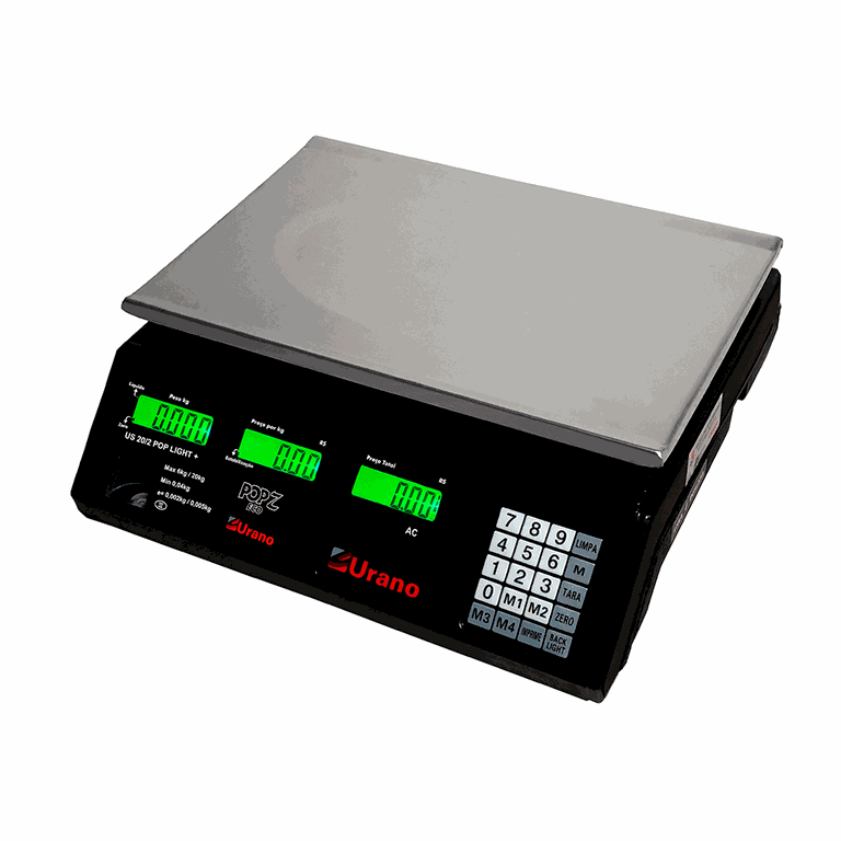 Balança Computadora Us 20/2 Pop-z Eco - 6kg/20kg X 2g/5g - Urano Bivolt Automático Balança Computadora Us 20/2 Pop-z Eco - 6kg/20kg X 2g/5g - Urano Bivolt Automático