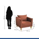 Ver imagem 3 de Poltrona para Sala de Estar Pés em Madeira Melina