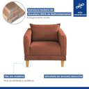 Ver mais imagens de Poltrona para Sala de Estar Pés em Madeira Melina