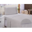 Ver imagem 1 de Jogo de Lençol Solteiro 3 Peças Liso com Elástico Não Faz Bolinha