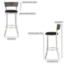 Ver imagem 2 de Kit Banqueta Bistro para Bar, Cozinha, Balcão em Alumínio e Fibra Tc Zanutto 6 Unidades Argila