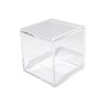POTE PORTA CÁPSULAS DE CAFÉ CUBO ACRÍLICO TRANSPARENTE COM TAMPA Centauri Acrílicos PC-CUBE - 2