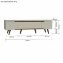 Ver imagem 6 de Rack Retrô Shop 1,80m Off White/cedro – para Tv 65", Moderno, Aconchegante e de Alta Qualidade
