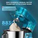 Ver imagem 4 de Batedeira Powwa 7.5 Qt 660w 6+p Velocidades Azul