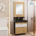 Ver imagem 1 de Conjunto Completo para Banheiro Slim Kit Ripy 60cm Yescasa Preto