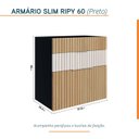 Ver imagem 3 de Conjunto Completo para Banheiro Slim Kit Ripy 60cm Yescasa Preto