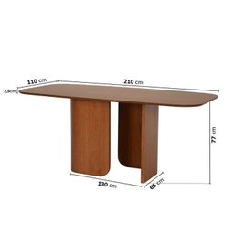 Kit Mesa de Jantar Boreal 210cm e 6 Cadeiras Jambu Cabecasa Madeiramadeira - 4