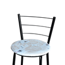 Ver imagem 5 de Conjunto 2 Banquetas Alta Preta Para Cozinha:Floral Areia