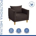 Ver mais imagens de Poltrona para Sala de Estar Pés em Madeira Melina