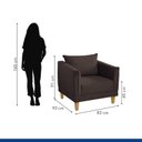 Ver imagem 3 de Poltrona para Sala de Estar Pés em Madeira Melina