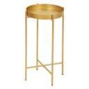 Ver imagem 2 de Mesa Lateral Redonda com Bandeja Apoio Sala Aço Collie 30x60