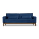 Ver imagem 2 de Sofá Living 3 Lugares Valência - 2,20mts - Veludo Azul Marinho - Estofados Pérola