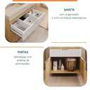 Ver mais imagens de Conjunto Completo para Banheiro Slim Kit Ripy 60cm Yescasa Bege/Wood