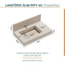 Ver imagem 6 de Conjunto Completo para Banheiro Slim Kit Ripy 60cm Yescasa Bege/Wood