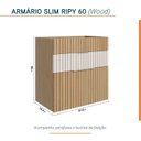 Ver imagem 7 de Conjunto Completo para Banheiro Slim Kit Ripy 60cm Yescasa Bege/Wood