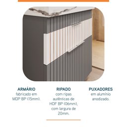 Conjunto Completo para Banheiro Slim Kit Ripy 60cm - 5