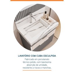 Conjunto Completo para Banheiro Slim Kit Ripy 60cm - 8