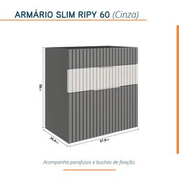 Conjunto Completo para Banheiro Slim Kit Ripy 60cm - 2