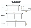 Ver imagem 4 de Sofá Retrátil e Reclinável Luxo Jenifer Vários Tecidos Molas Ensacadas e Pillow 18cm 2,70m