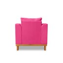 Ver imagem 5 de Poltrona Confortavel Viena Para Sala de Estar Suede Pink - Madeira Prima Deccor