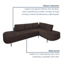 Ver imagem 7 de Sofá de Canto Luna Orgânico 265cm para Sala de Estar