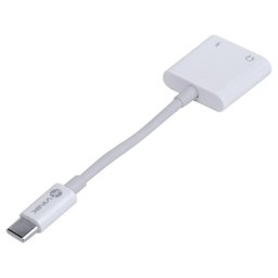 Adaptador Fone de Ouvido Celular Audio P2 3.5mm + Carregador para Usb Tipo C - Adpatc7.1 - 3