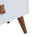 Ver imagem 2 de Mesa de Cabeceira 1 Gaveta Retrô com Puxador de Couro