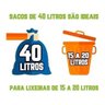 Kit Saco De Lixo 100Un 100L E 100Un 40L Preto Reforçado - 3