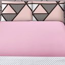 Ver imagem 3 de Jogo Cama Lençol Shine King Microfibra 180 Fios 3 Peças - Geométrico Rosa