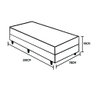 Cama Box Baú Solteiro Colchão Espuma D33 Bordado + Box Sintético Branco - 6