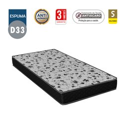 Cama Box Baú Solteiro Colchão Espuma D33 Bordado + Box Sintético Branco - 4