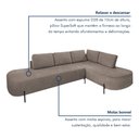 Ver imagem 5 de Sofá de Canto Luna Orgânico 265cm para Sala de Estar Yescasa
