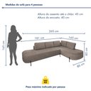 Ver imagem 6 de Sofá de Canto Luna Orgânico 265cm para Sala de Estar