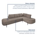 Ver imagem 7 de Sofá de Canto Luna Orgânico 265cm para Sala de Estar