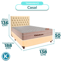 Ver imagem 2 de Kit Cama Box + Cabeceira + Colchão Casal Molas Ensacadas - Airtech - Ortobom