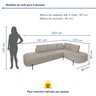 Sofá de Canto Luna Orgânico 265cm para Sala de Estar - 5