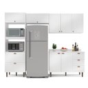 Ver imagem 5 de Cozinha Pérola 4 Peças Torre Quente Basculante Aéreo 3 Portas e Balcão 2 Gavetas 3 Portas com Tampo Yescasa