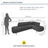 Sofá de Canto Luna Orgânico 265cm para Sala de Estar - 6