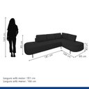 Ver imagem 3 de Sofá de Canto Luna Orgânico 265 Cm para Sala de Estar