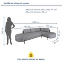 Ver imagem 6 de Sofá de Canto Luna Orgânico 265cm para Sala de Estar