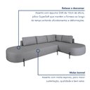 Ver imagem 7 de Sofá de Canto Luna Orgânico 265cm para Sala de Estar