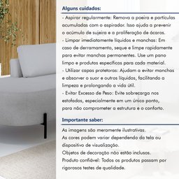 Sofá de Canto Luna Orgânico 265 Cm para Sala de Estar - 4