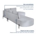 Ver mais imagens de Sofá de Canto Luna Orgânico 265cm para Sala de Estar