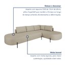 Ver imagem 7 de Sofá de Canto Luna Orgânico 265cm para Sala de Estar