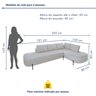 Sofá de Canto Luna Orgânico 265cm para Sala de Estar - 6
