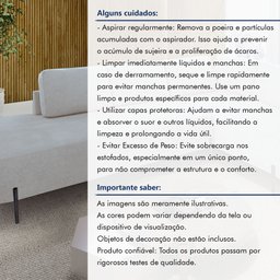 Sofá de Canto Luna Orgânico 265cm para Sala de Estar - 4