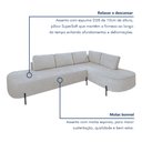 Ver imagem 7 de Sofá de Canto Luna Orgânico 265cm para Sala de Estar