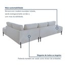 Ver imagem 7 de Sofá Canto Orgânico 4 Lugares Bouclé Gelo Luna 272cm Yescasa